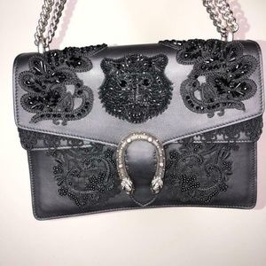 GUCCI DIONYSUS BEYONCE BLACK LEATHER BAG